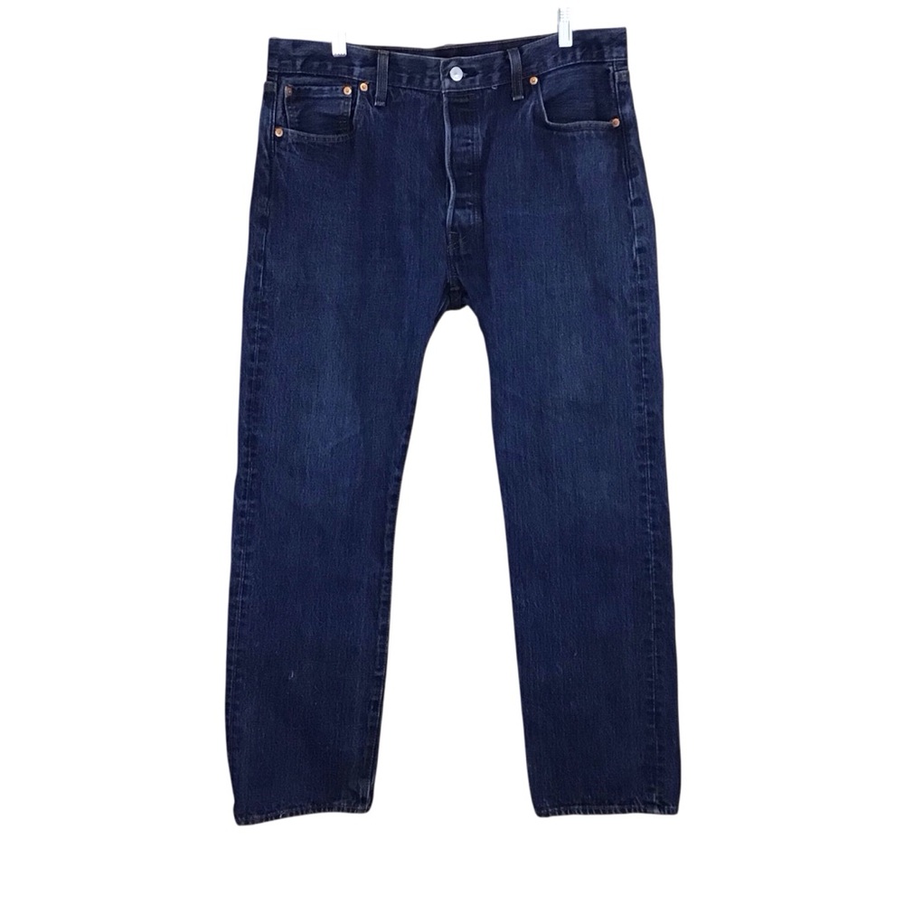 Levi's 501 Button Fly Jeans Dark Wash Straight Men's 36 X 32